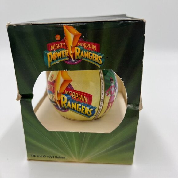 Mighty Morphin Power Rangers 1994 Christmas Ornament Saban In Box Vintage 2.5" - Picture 4 of 6